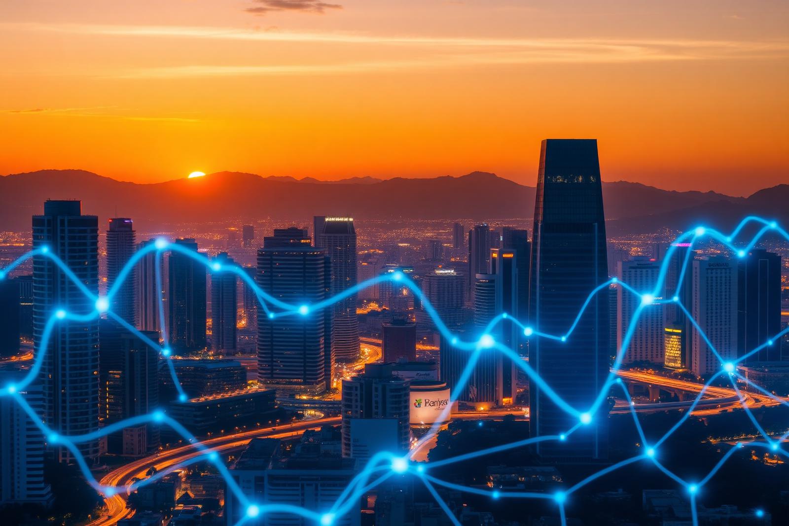 Representação de inteligência artificial e tecnologia aplicada à economia brasileira.