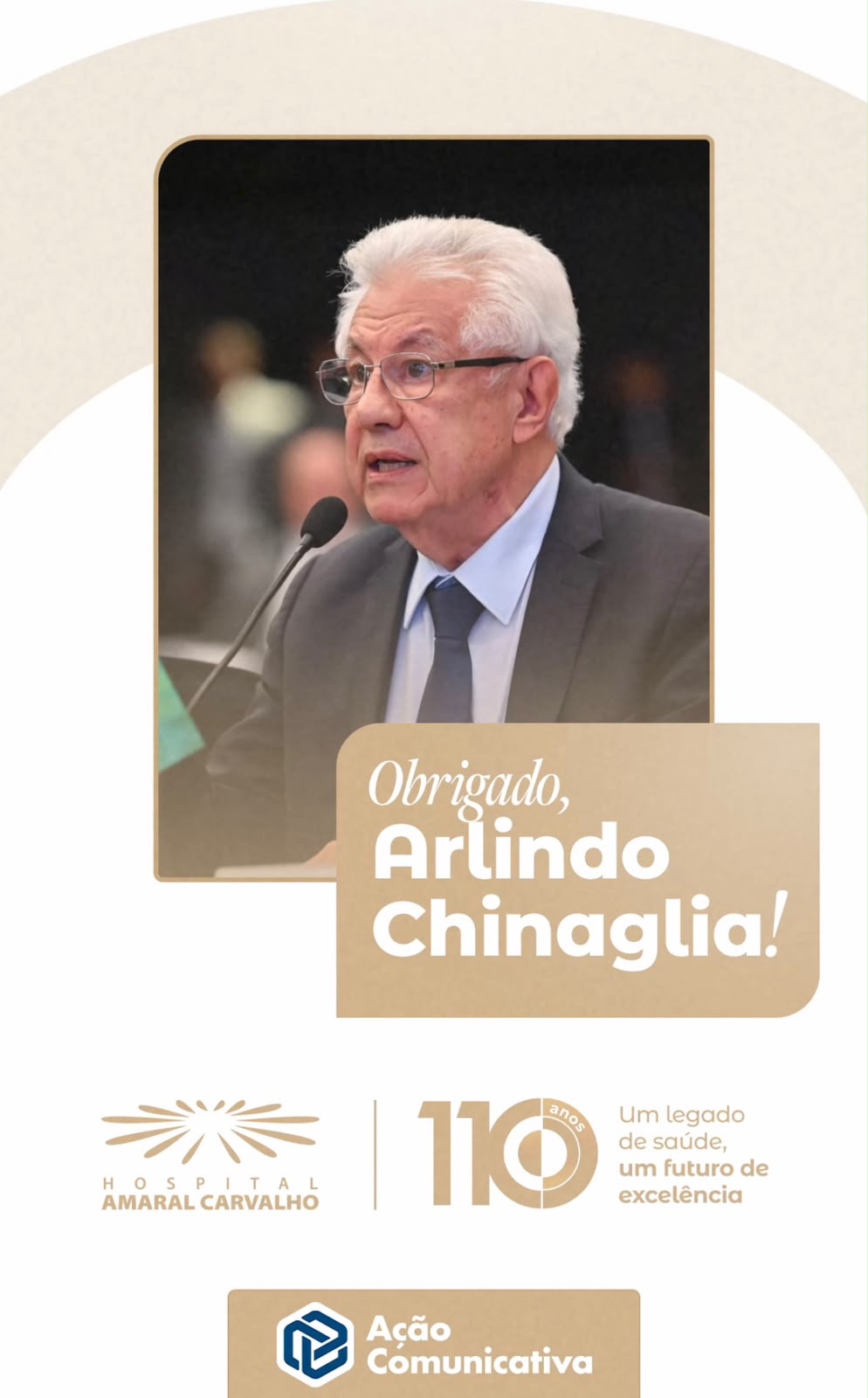Arlindo Chinaglia fortalece uma história de cuidado.
